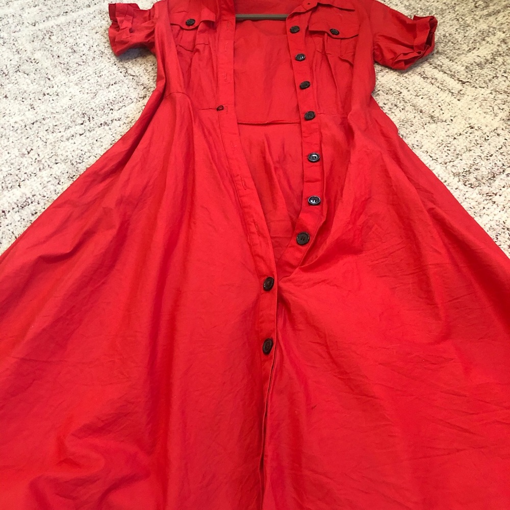 Liz Claiborne button up shirt dress size 4